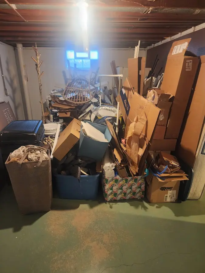 Roll-off dumpster container at job site for 20 Yard Dumpster Rental in Honesdale